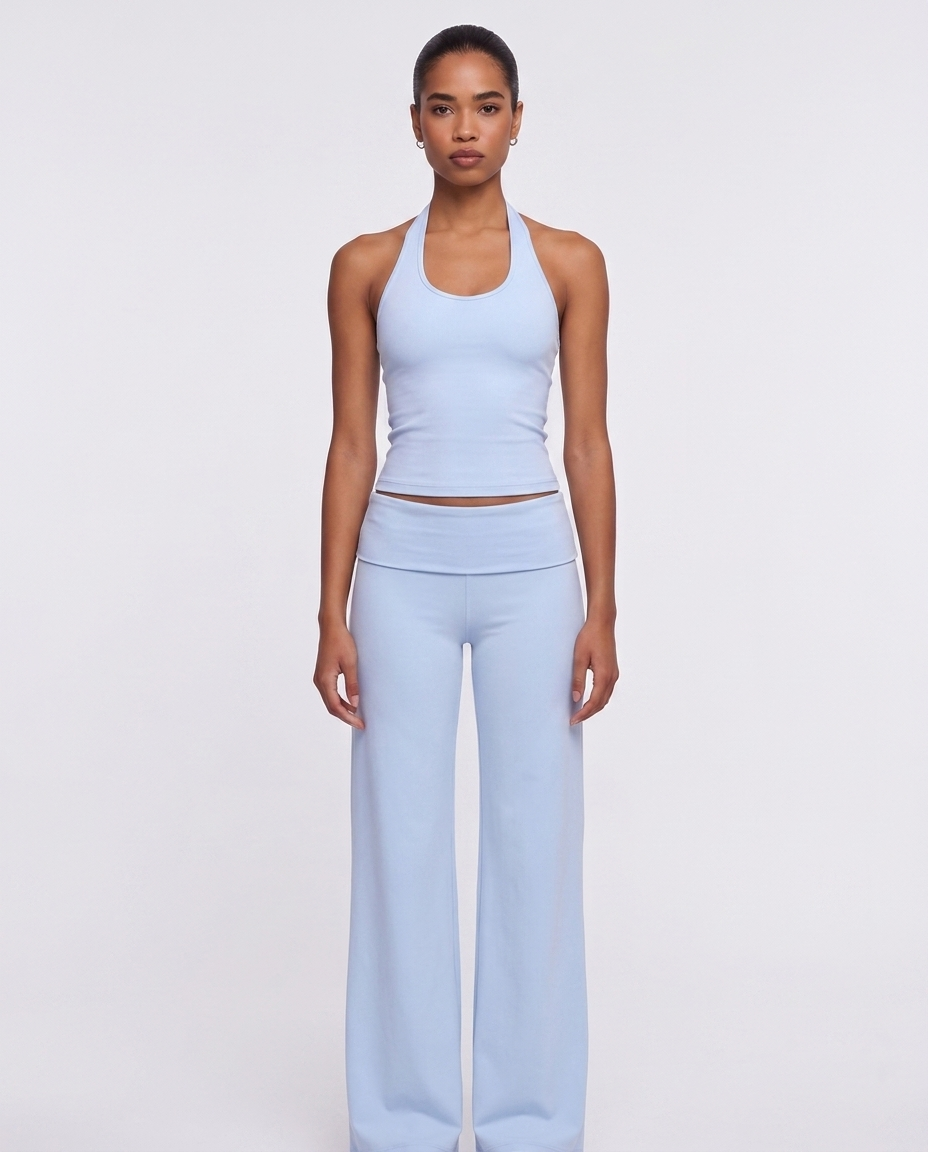 Fold Over Wide Leg Pant